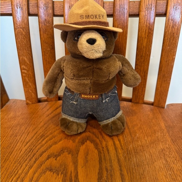 🌈 6/$60 8.5" Smokey The Bear Plush Doll Ibtt Bon Ton Wild Fire Fighter Vintage - Picture 6 of 6